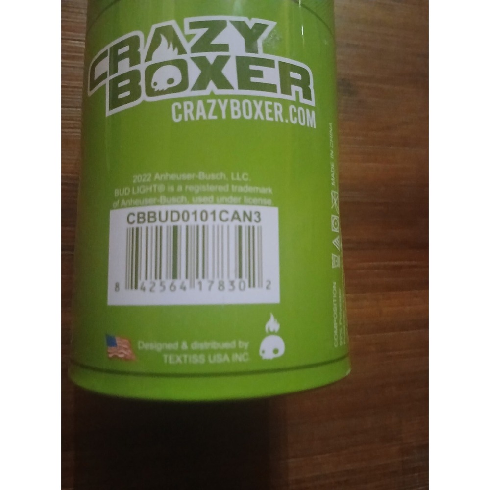 Crazy Boxer Bud Light‎ Lime Boxer In A Can CBBUD0101CAN3 Green Small - Picture 3 of 5